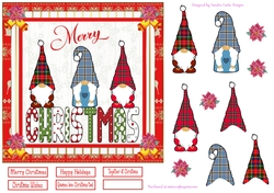 Happy Christmas Gnomes Decoupage Topper