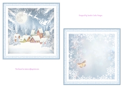 Christmas Scenes 5.5 x 5.5ins Inserts x 2