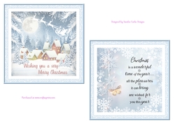 Christmas Scenes 5.5 x 5.5ins Inserts x 2 No:2