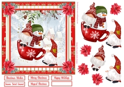 Gnome Sweet Gnome Christmas Decoupage Topper 6