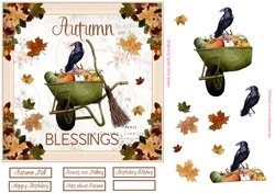 Autumn Blessings Decoupage 7x7ins Topper 3