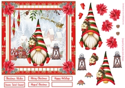 Gnome Sweet Gnome Christmas Decoupage Topper 10