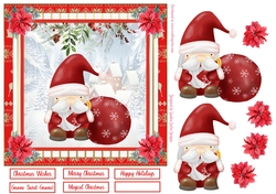 Christmas Santa Decoupage 7x7ins Topper 3
