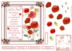 Remembrance Day Decoupage 7x7ins Topper 2