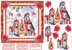 Paw-fect Christmas 7x7ins Decoupage Topper 1