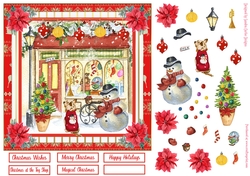 Christmas at the Toy Shop 7x7ins Decoupage Topper 2