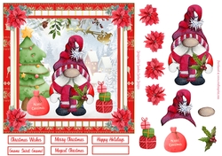 Christmas Gnome Scene Decoupage Topper 1