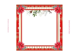 Christmas Poinsettia Blank Insert
