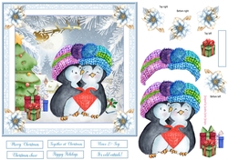 Christmas Its cold outside Decoupage 7x7ins Topper 2