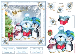 Christmas Its cold outside Decoupage 7x7ins Topper 3