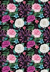 Flowers Pattern Background Paper 4