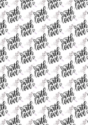 With Love Pattern Background Paper 1