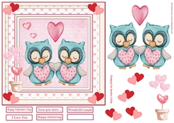 Love you more 7x7ins Decoupage Topper 5