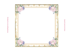 Pink Flower 7x7ins Blank Insert
