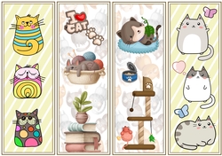 Cat lover 4 x Bookmarks