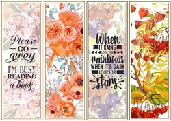 Floral Vintage 4 x Bookmarks 1