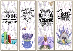 Lavender 4 x Bookmarks