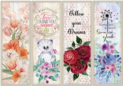 Floral Birthday 4 x Bookmarks 3