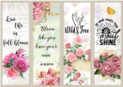 In Bloom Floral Birthday 4 x Bookmarks 7