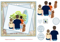 Birthday/Fathers Day Decoupage 7x7ins Topper 4