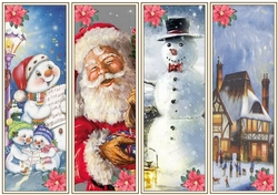 Christmas Vintage 4 x Bookmarks 3