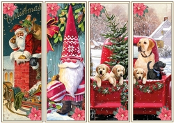 Christmas Vintage 4 x Bookmarks 4