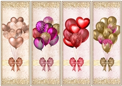 Glitter Balloons 4 x Bookmarks 2