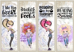 I like books x 4 Bookmarks