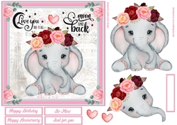 To the Moon & back 7x7ins Decoupage Topper