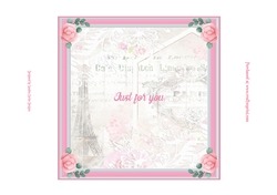 Pink Flowers 7x7ins Insert 3