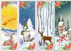 Christmas Winter Scene 4 x Bookmarks 1