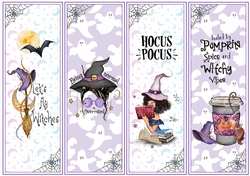 Halloween/Birthday 4 x Bookmarks