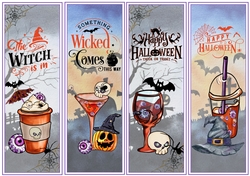 Halloween/Birthday 4 x Bookmarks 6
