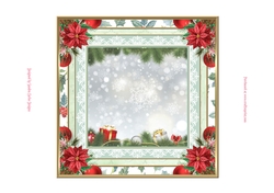 Christmas Santa Bauble 7x7ins Blank Insert