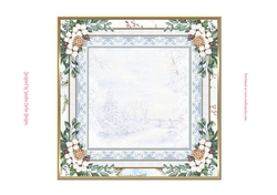 Christmas Winter Scene Blank 7x7ins Insert