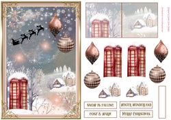 Christmas Snow is Falling Decoupage Topper 1