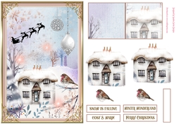 Christmas Snow is Falling Decoupage Topper 2