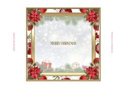 Christmas Poinsettia 7x7ins Insert