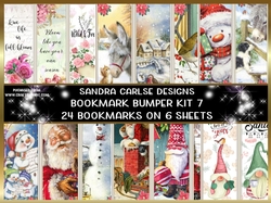 Christmas 24 x Bookmarks kit 7