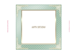 Birthday Soft Green 7x7ins Insert 2 to match cup1189223_719