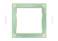 Birthday Green & Gold 7x7ins Blank Insert 5
