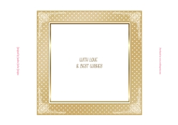 Birthday Gold Pattern 7x7ins Insert 2