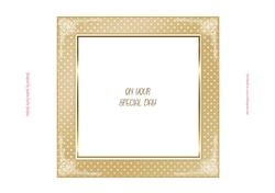 Birthday Gold Pattern 7x7ins Insert 3