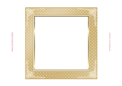 Birthday Gold Pattern 7x7ins Blank Insert