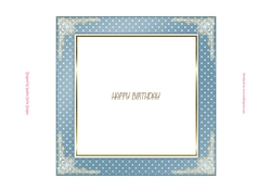Birthday Blue & Gold 7x7ins Insert 2