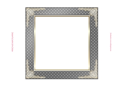 Birthday Black & Gold 7x7ins Blank Insert 