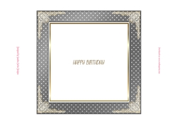 Birthday Black & Gold 7x7ins Insert 1