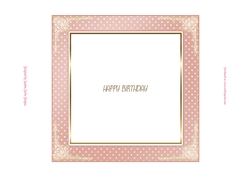 Birthday Tan & Gold 7x7ins Insert 3