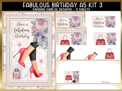 Fabulous Fashion 5 Sheets A5 Decoupage Kit 3