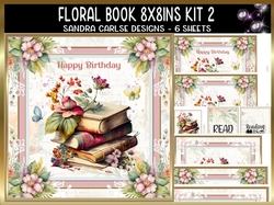 Floral Book 8x8ins Kit with Matching Bookmarks 2